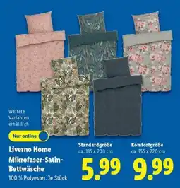 Lidl Liverno Home Mikrofaser-Satin-Bettwäsche Angebot
