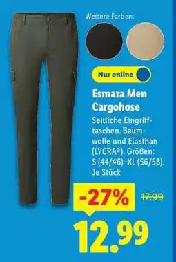 Lidl Esmara Men Cargohose Angebot