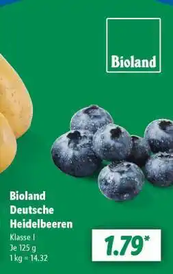 Lidl Bioland Deutsche Heidelbeeren Angebot