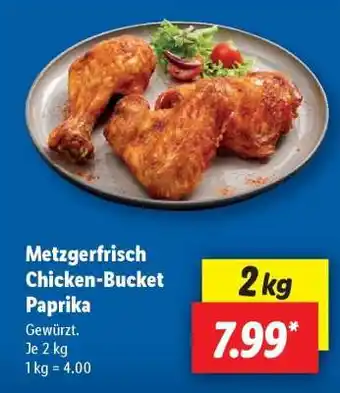 Lidl Metzgerfrisch Chicken-Bucket Paprika Angebot