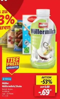 Lidl Müller Müllermilch/Shake Angebot
