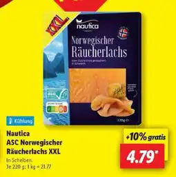 Lidl Nautica ASC Norwegischer Räucherlachs XXL Angebot