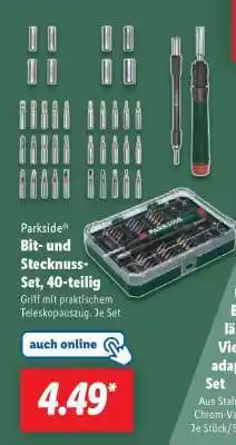 Lidl Parkside Bit- und Stecknuss-Set, 40-teilig Angebot