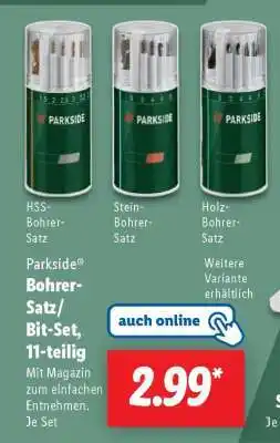 Lidl PARKSIDE Bohrer-Satz/Bit-Set, 11-teilig Angebot