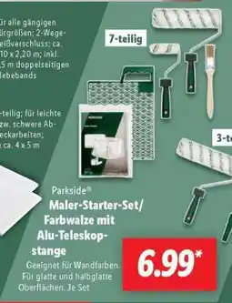 Lidl Parkside Maler-Starter-Set/Farbwalze mit Alu-Teleskopstange Angebot