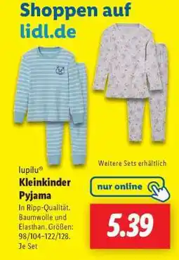 Lidl lupilu Kleinkinder Pyjama Angebot