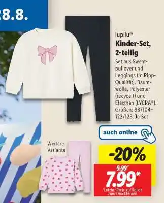 Lidl lupilu Kinder-Set, 2-teilig Angebot