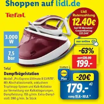 Lidl TEFAL Dampfbügelstation Angebot