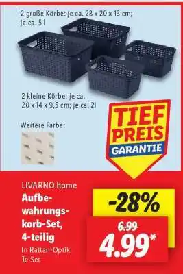 Lidl LIVARNO home Aufbewahrungskorb-Set, 4-teilig Angebot
