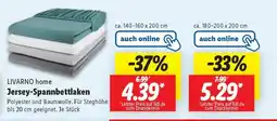 Lidl LIVARNO home Jersey-Spannbettlaken Angebot