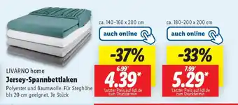 Lidl LIVARNO home Jersey-Spannbettlaken Angebot
