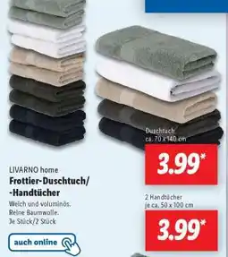Lidl LIVARNO home Frottier-Duschtuch/-Handtücher Angebot