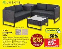 Lidl JUSKYS Lounge-Set, 4-tlg Angebot