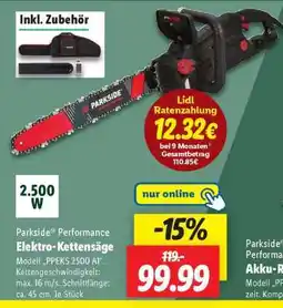 Lidl Parkside Performance Elektro-Kettensäge Angebot