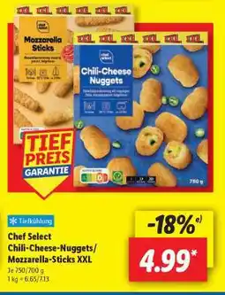 Lidl Chef Select Chili-Cheese-Nuggets/Mozzarella-Sticks XXL Angebot