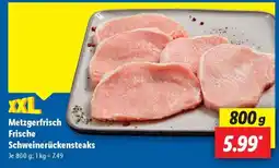 Lidl Metzgerfrisch Frische Schweinerückensteaks Angebot