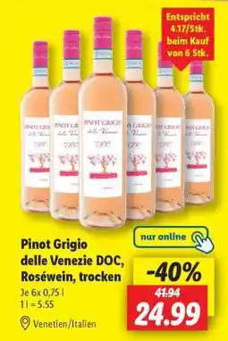 Lidl Pinot Grigio delle Venezie DOC, Roséwein, trocken Angebot