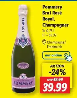 Lidl Pommery Brut Rosé Royal, Champagner Angebot