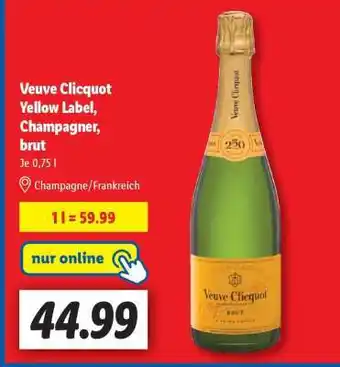 Lidl Veuve Clicquot Yellow Label, Champagner, brut Angebot