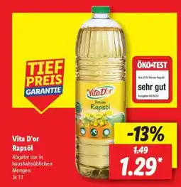Lidl Vita D'or Rapsöl Angebot