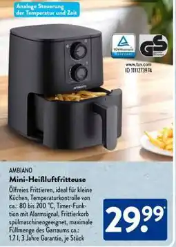 Aldi Süd AMBIAO Mini-Heißluftfritteuse Angebot
