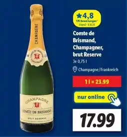 Lidl Comte de Brismand, Champagner, brut Reserve Angebot