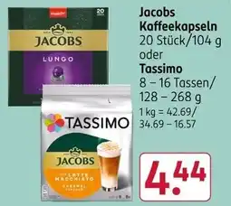 Rossmann Jacobs Kaffeekapseln oder Tassimo Angebot