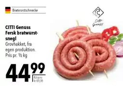 CITTI Markt CITTI Genuss Fersk bratwurstsnegl Angebot