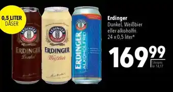 CITTI Markt Erdinger Dunkel, Weißbier eller alkoholfri. Angebot
