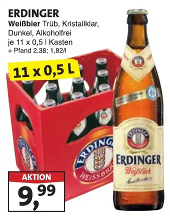 Lösch Depot ERDINGER Weißbier Trüb, Kristallklar, Dunkel, Alkoholfrei Angebot