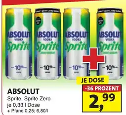 Lösch Depot ABSOLUT Sprite, Sprite Zero Angebot