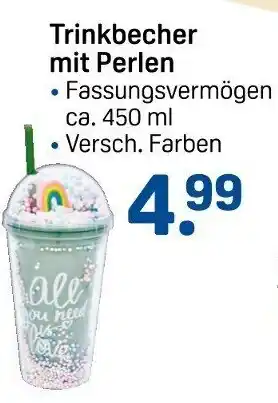 Rossmann Trinkbecher mit Perlen Angebot