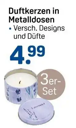Rossmann Duftkerzen in Metalldosen Angebot