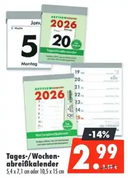 Mäc Geiz Tages-/Wochenabreißkalender Angebot