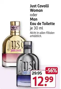Rossmann Just Cavalli Woman oder Man Eau de Toilette Angebot