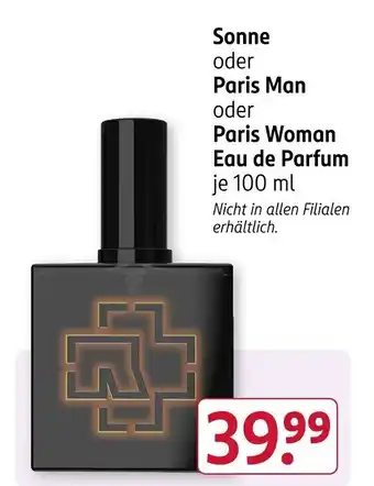 Rossmann Sonne oder Paris Man Paris Woman Eau de Parfum Angebot