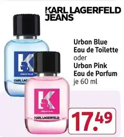 Rossmann KARL LAGERFELD JEANS Urban Blue Eau de Toilette oder Urban Pink Eau de Parfum Angebot