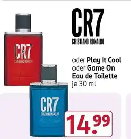 Rossmann CR7 CRISTIANO RONALDO oder Play It Cool oder Game On Eau de Toilette Angebot