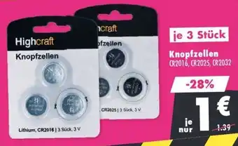 Mäc Geiz Highcraft Knopfzellen Angebot