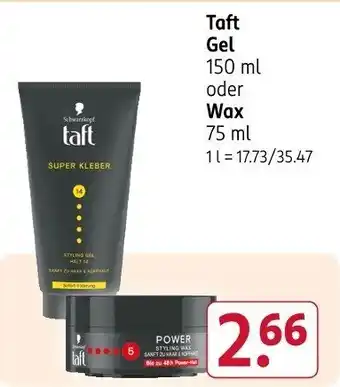 Rossmann Taft Gel oder Wax Angebot