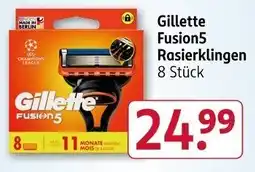 Rossmann Gillette Fusion5 Rasierklingen Angebot
