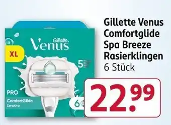 Rossmann Gillette Venus Comfortglide Spa Breeze Rasierklingen Angebot