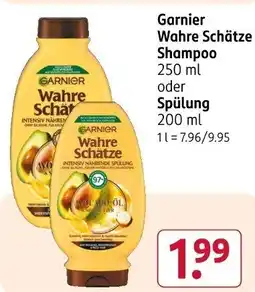 Rossmann Garnier Wahre Schätze Shampoo oder Spülung Angebot