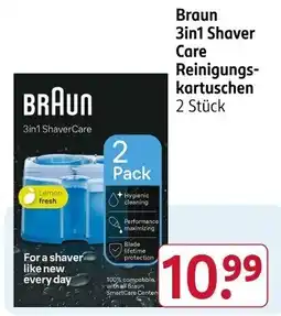 Rossmann Braun 3in1 Shaver Care Reinigungs- kartuschen Angebot