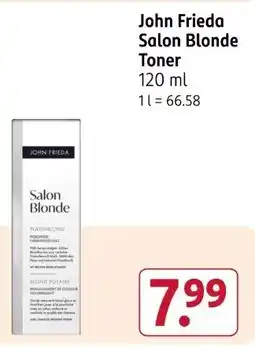 Rossmann John Frieda Salon Blonde Toner Angebot
