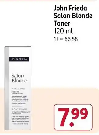 Rossmann John Frieda Salon Blonde Toner Angebot