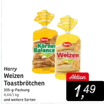 KONSUM Harry Weizen Toastbrötchen Angebot