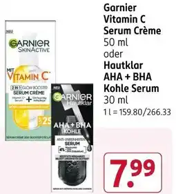 Rossmann Garnier Vita oder Hautklar АНА + ВНА Kohle Serum Angebot