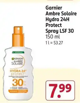Rossmann Garnier Ambre Solaire Hydra 24H Protect Spray LSF 30 Angebot