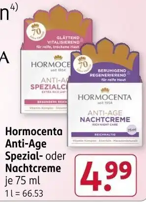 Rossmann Hormocenta Anti-Age Spezial- oder Nachtcreme Angebot